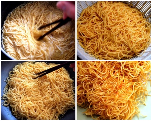 Mì trứng xào thập cẩm cho bữa sáng