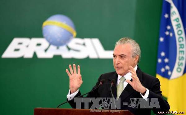 Tổng thống Brazil Michel Temer.